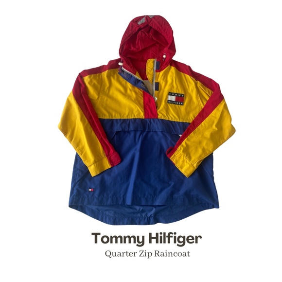 Vintage Tommy Hilfiger Quarter Zip Rainjacket - Picture 1 of 3